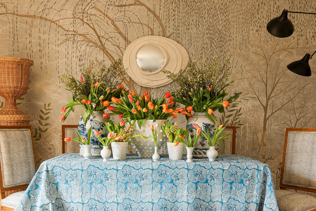 a rattan planter vase