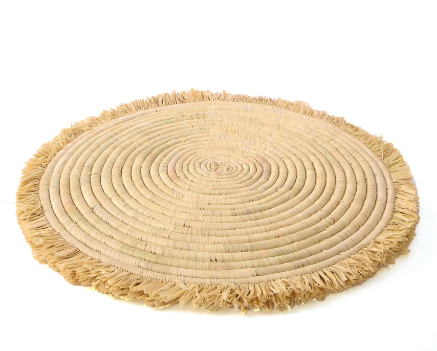 Fringed Charger, Natural