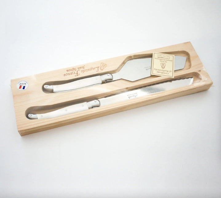 Laguiole cake serving set in ivory
