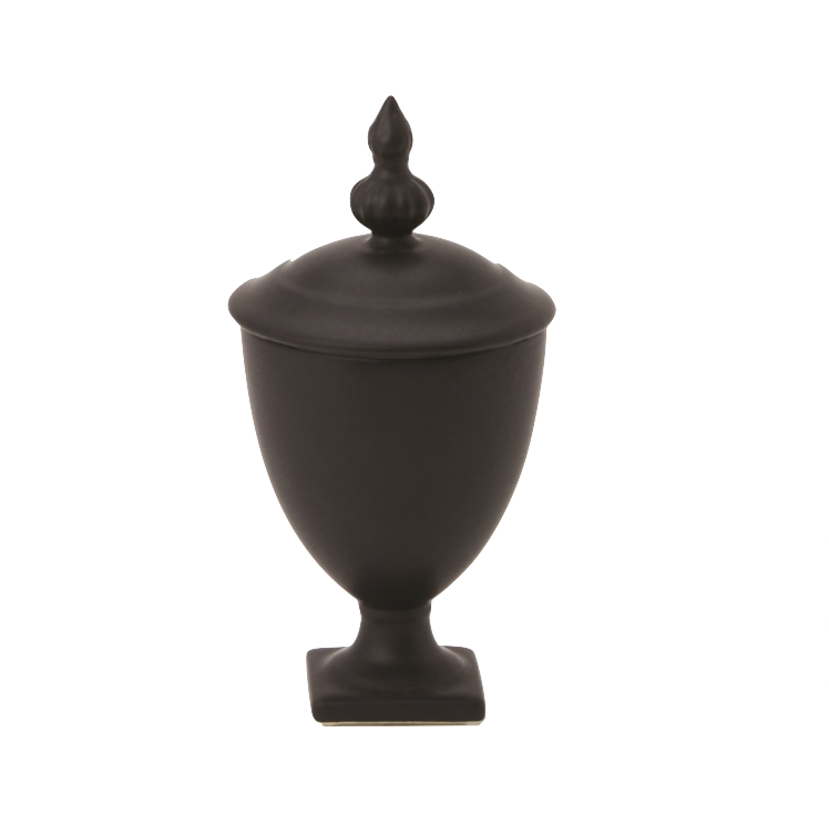 Ceramic Beaufort Mini Urn in Black
