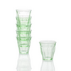 French Short Bistro Glasses in Green Kitchen Drinkware Drinks