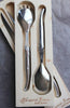 Laguiole Platine Salad Serving Set in a wooden box