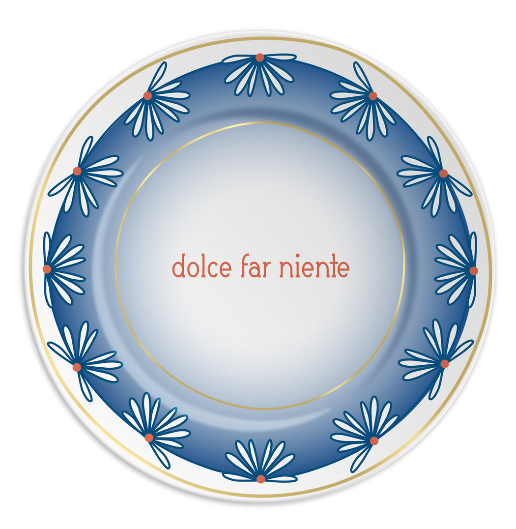 Hand painted Italian dinner plate, Ilaria