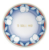 Hand painted Italian dinner plate, O sole mio